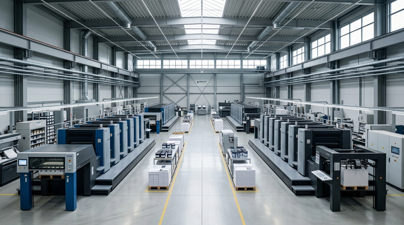 Corel Graphics printing facility with multiple offset presses